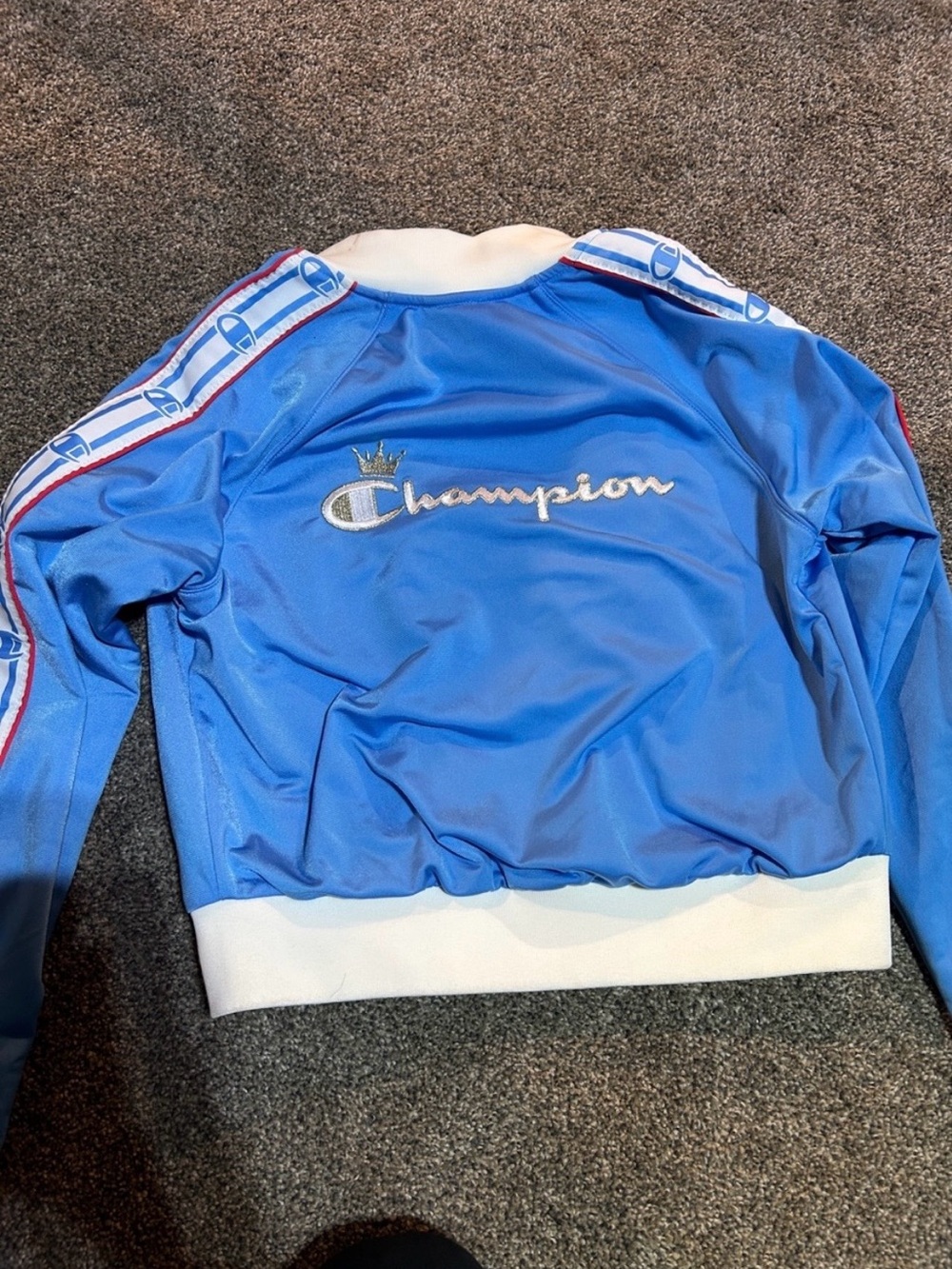 Champion Juniors Blue Track Jacket with Logo Trim